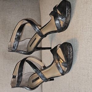 BCBGeneration Snakeskin Platforms